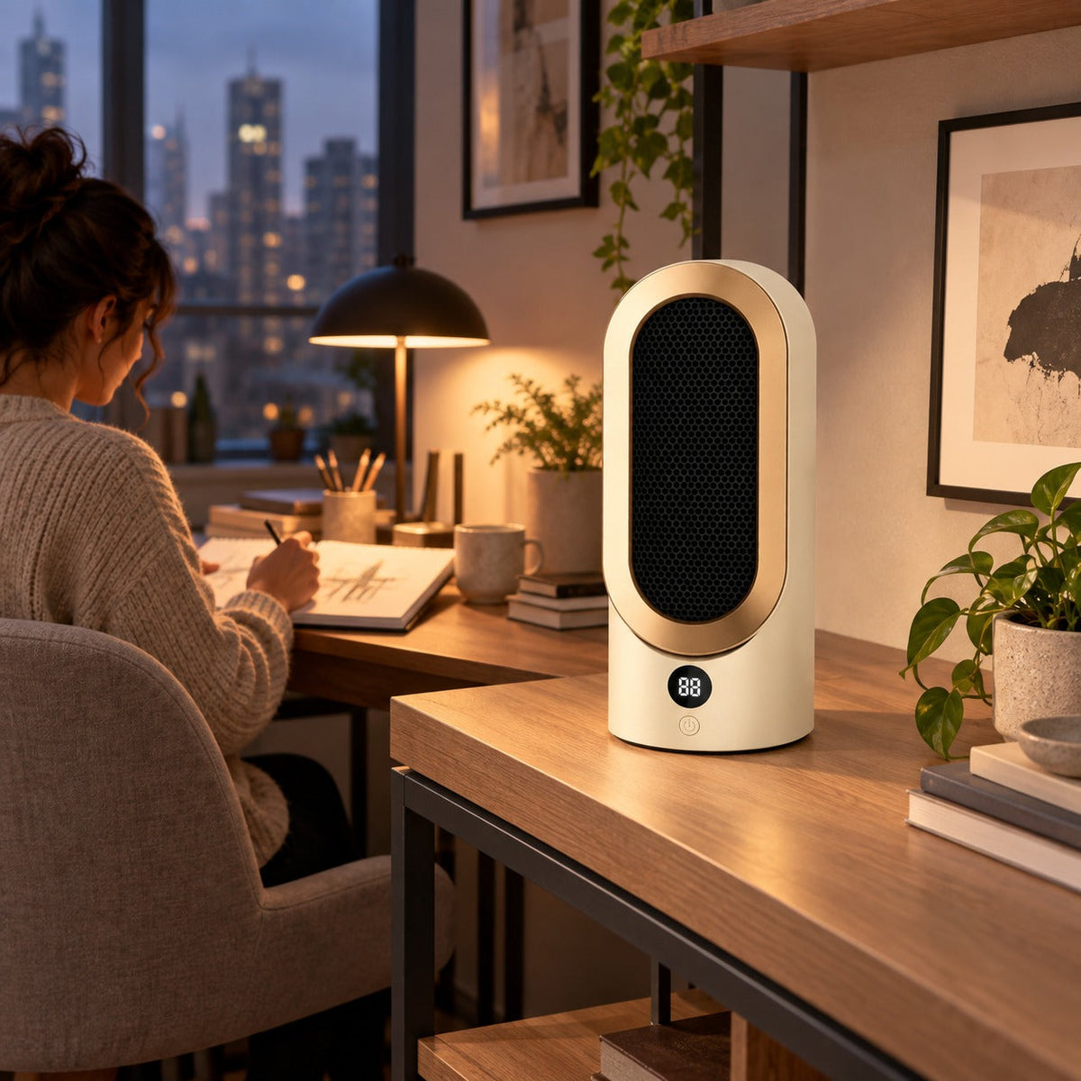 800W Compact Ceramic Desk Heater