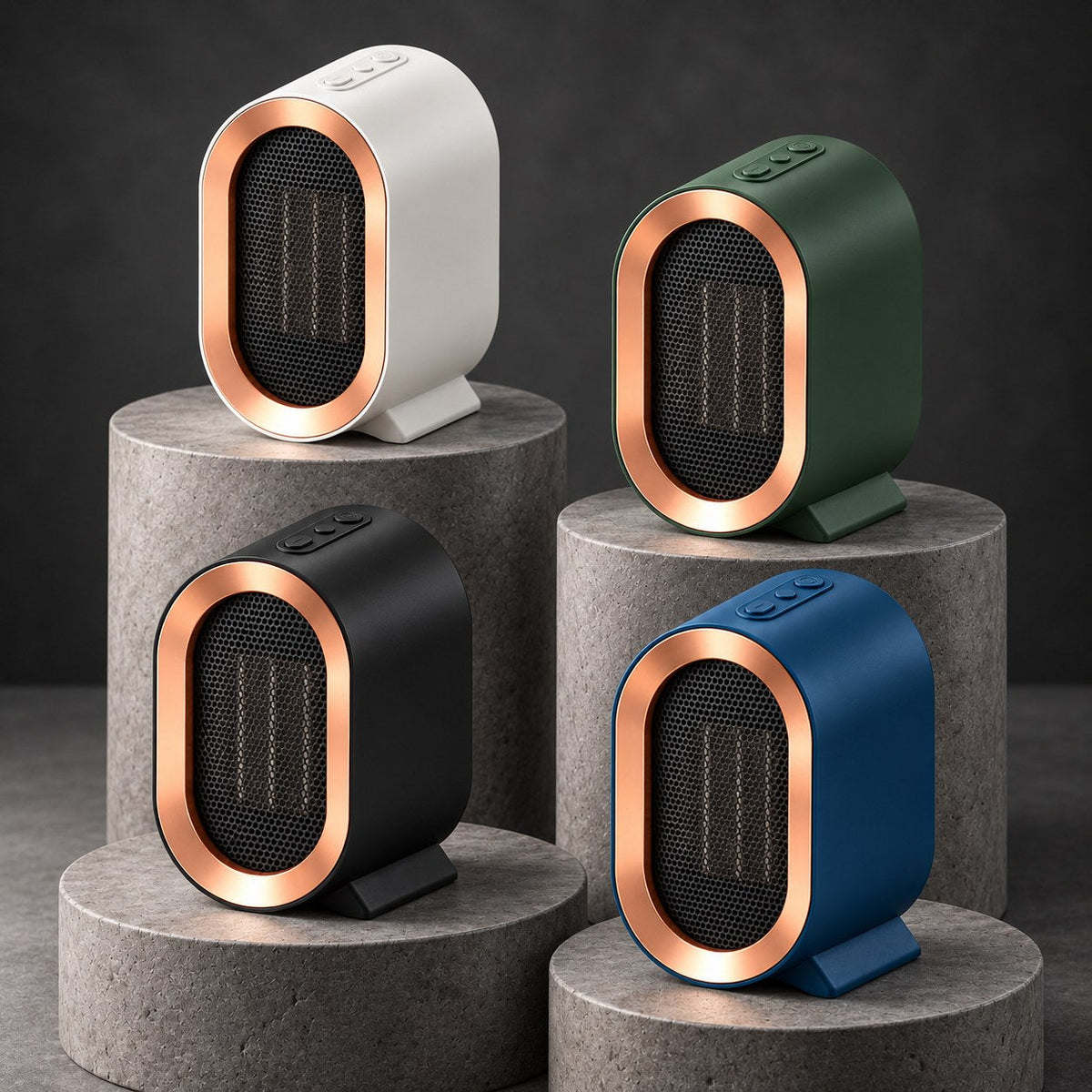Portable Ceramic Space Heater with Automatic Thermostat & Safety Switch