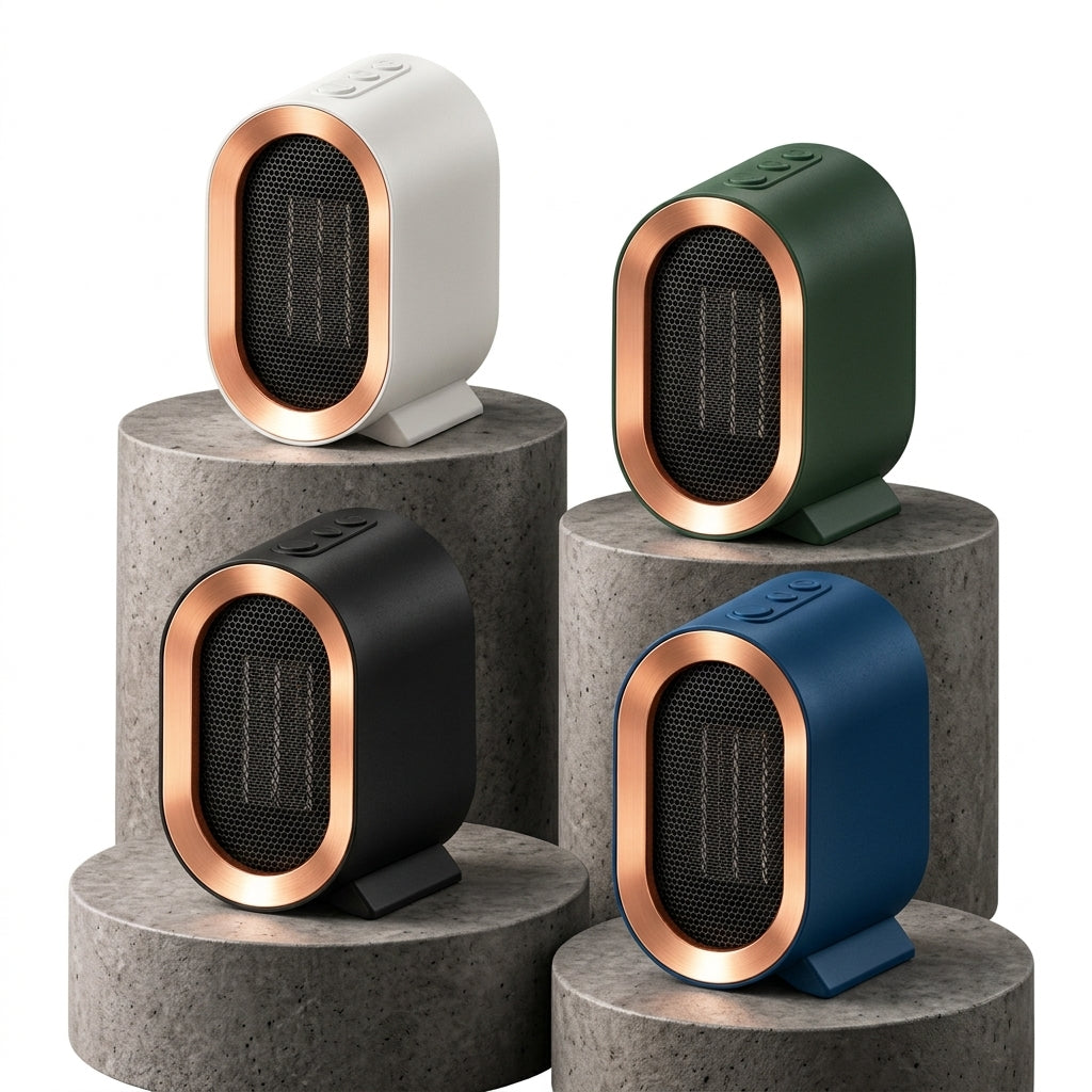 Portable Ceramic Space Heater with Automatic Thermostat & Safety Switch