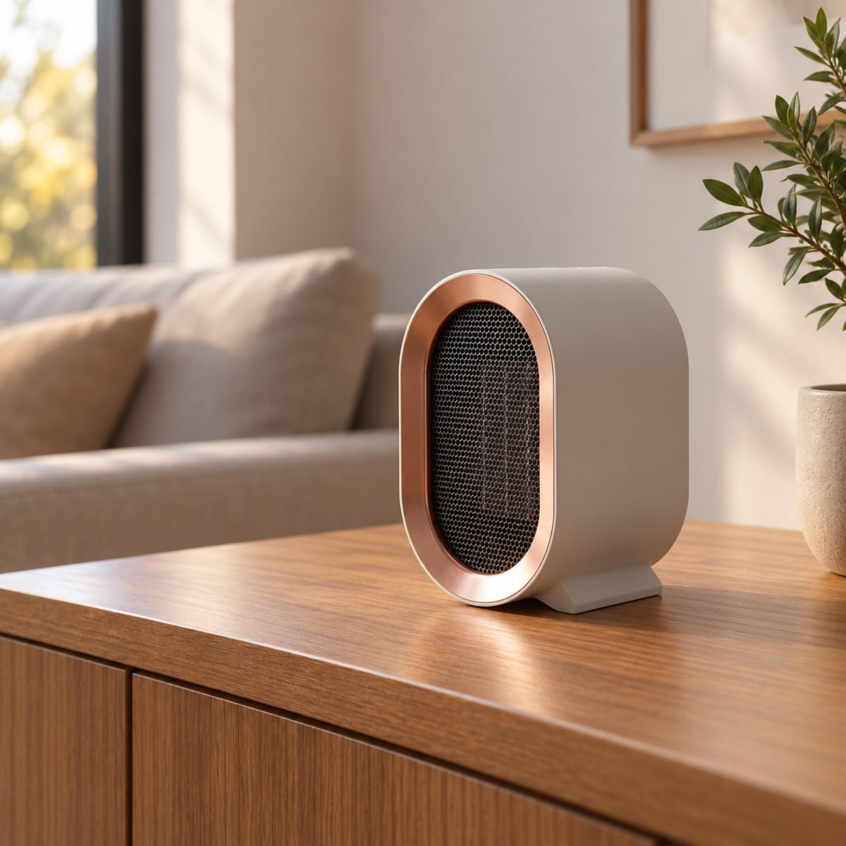 Portable Ceramic Space Heater with Automatic Thermostat & Safety Switch