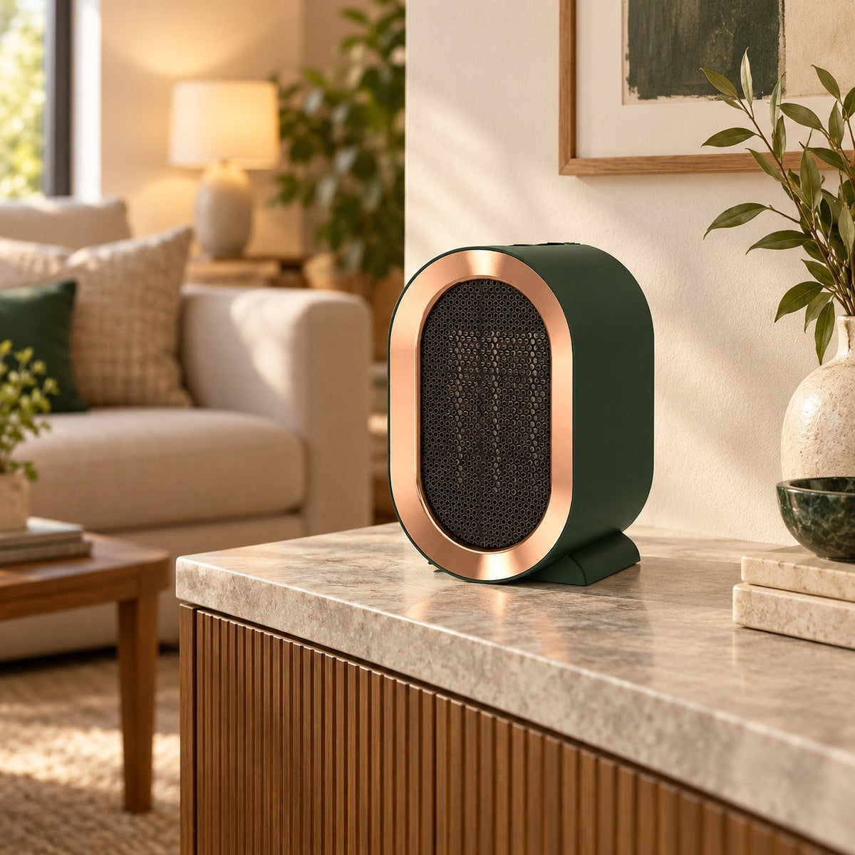Portable Ceramic Space Heater with Automatic Thermostat & Safety Switch