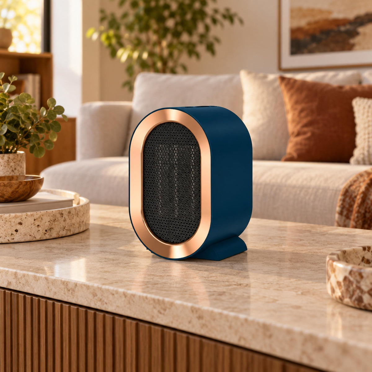 Portable Ceramic Space Heater with Automatic Thermostat & Safety Switch