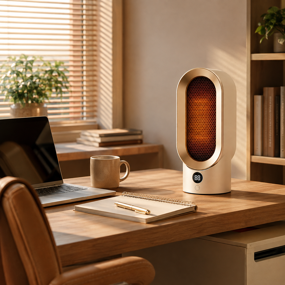 800W Portable Electric Space Heater | Compact Personal Desk Heater for Home & Office