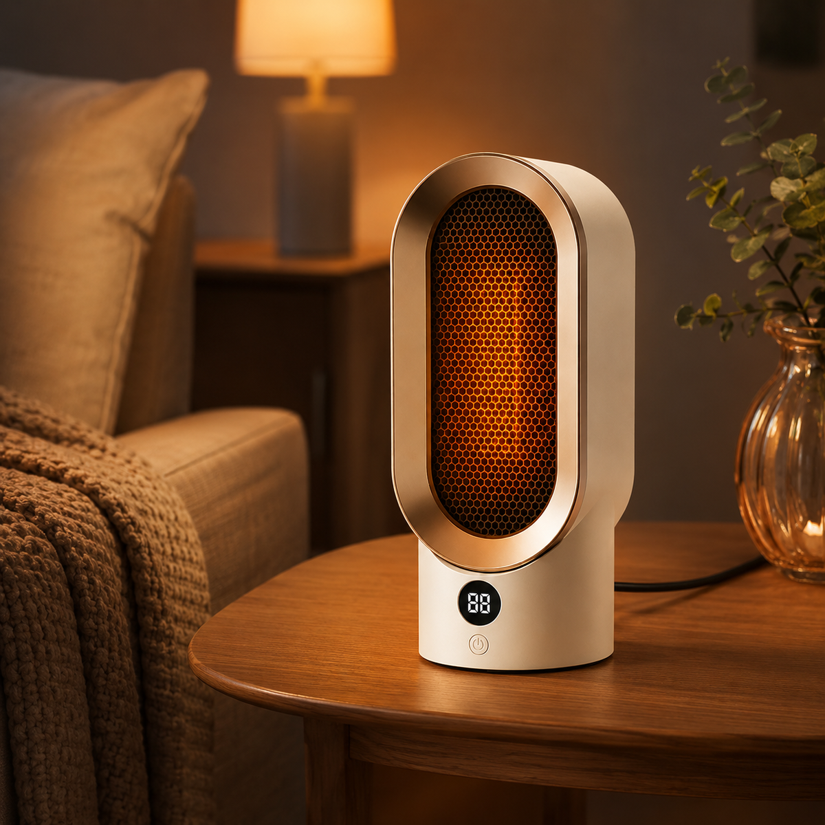 800W Portable Electric Space Heater | Compact Personal Desk Heater for Home & Office