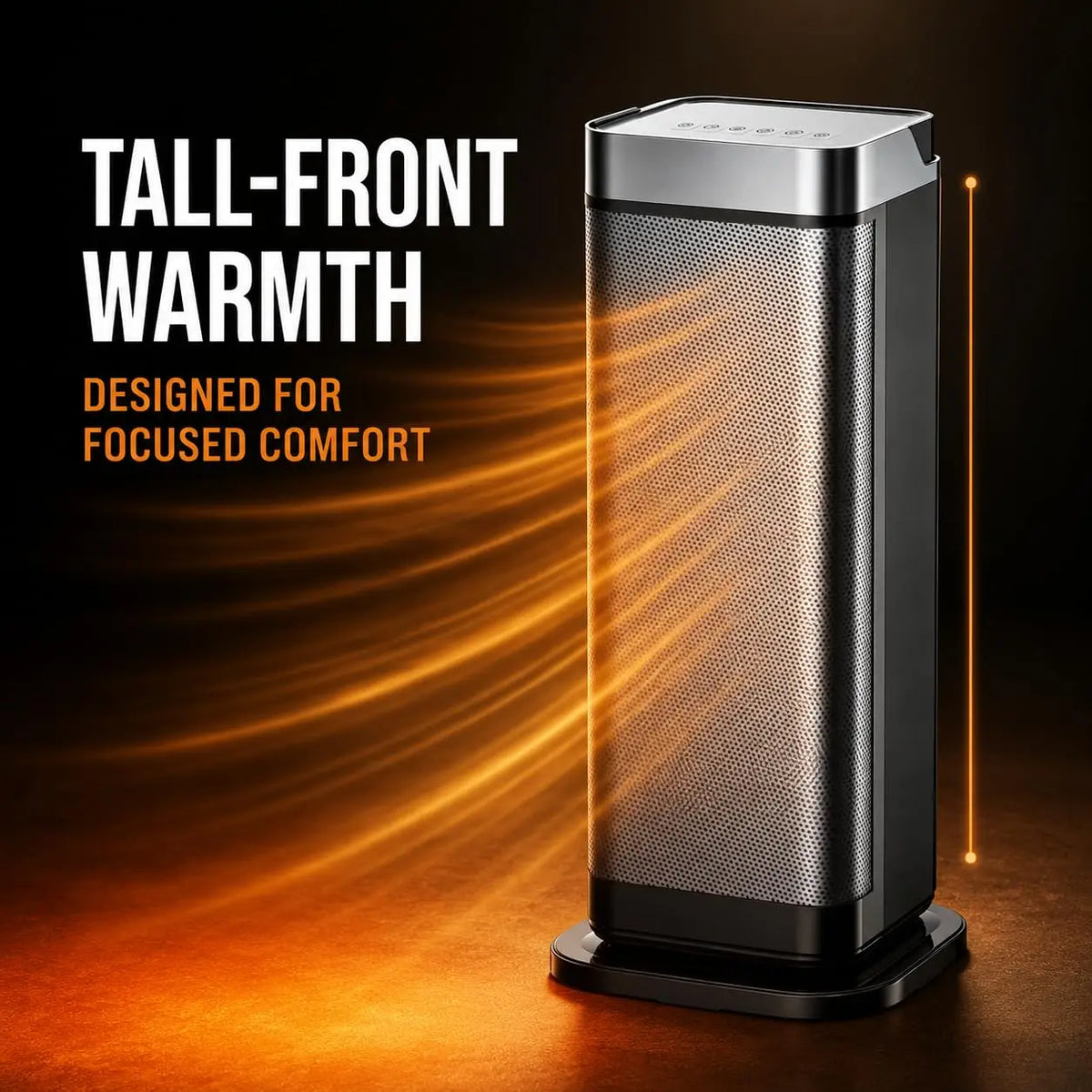 1500W Portable Ceramic Tower Space Heater with Remote Control & Thermostat