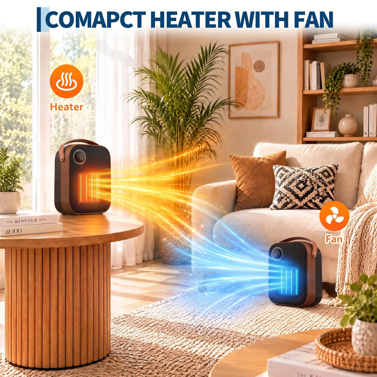 Portable Ceramic Space Heater with Fan