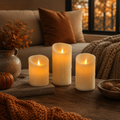3-Piece Flameless Pillar Candle Set