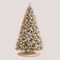 Pre-Lit Flocked Christmas Tree with 250 Warm White LED Lights