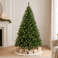 Green Unlit Artificial Christmas Tree with Hinged Branches